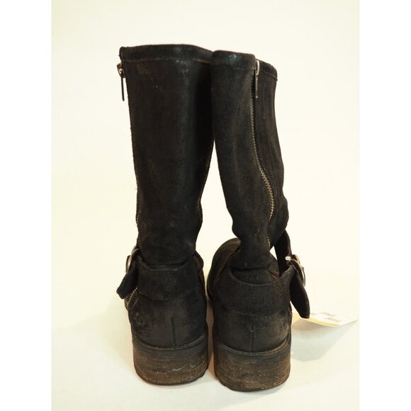 Ugg Black Suede Black Snakeskin Detail Zipper Ankle Boots, Size 7 (US) - Picture 2 of 10